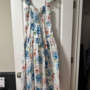 Floral Smocked Maxi Dress